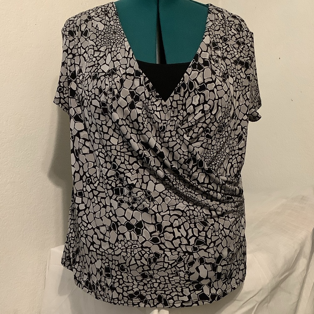George Black and Gray Women's Top
